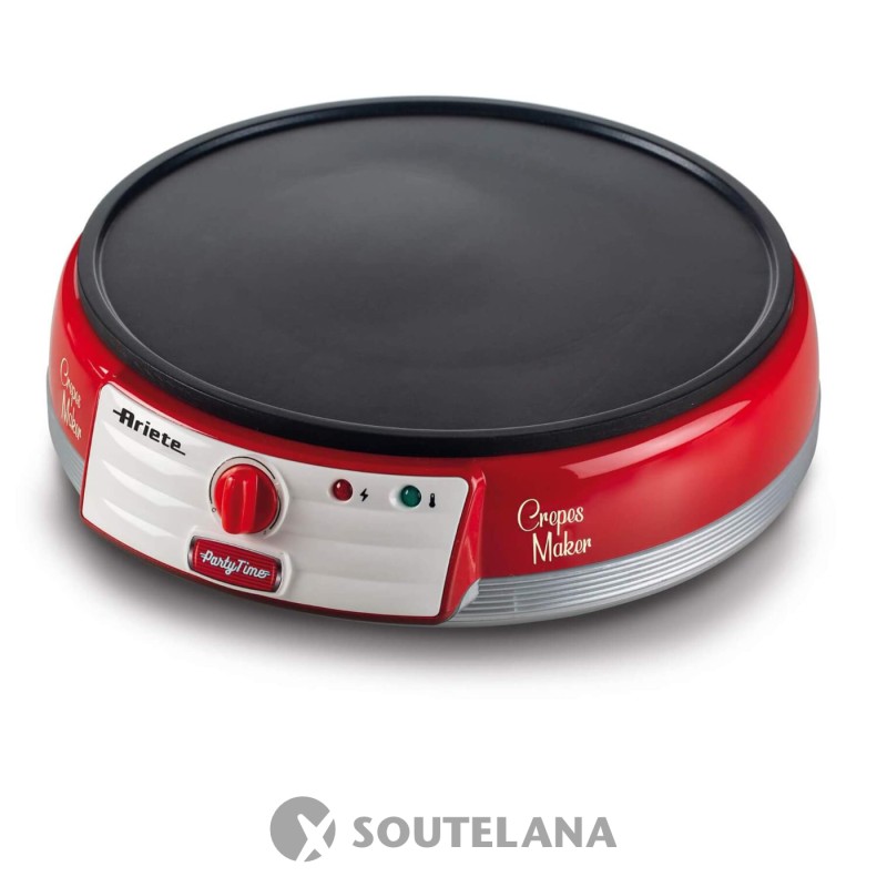Crepera Ariete Party Time Roja 202, 1000 W
